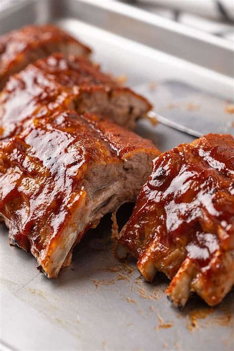 Final 30 minutes of cooking your barbeque pork ribs. Baked Barbecue Pork Ribs in 2020 | Baked pork ribs, Pork ...