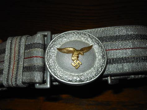 Ww2 German Luftwaffe Officer Brocade Belt And Belt Buckle