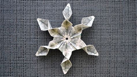 Nice Money Snowflake Christmas Dollar Origami Decoration Tutorial