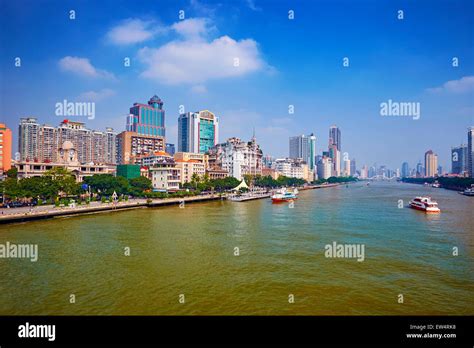 China Guangdong Province Guangzhou Or Canton City Center The Stock