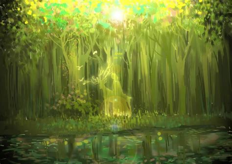 73 Anime Forest Background