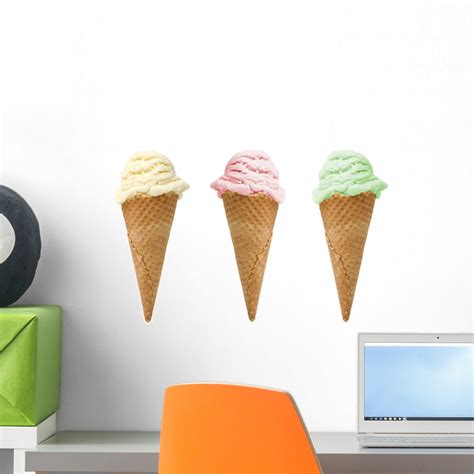 Three Ice Creams Wall Decal By Wallmonkeys Peel And Stick Graphic 18