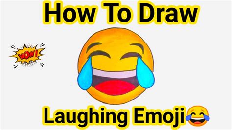 How To Draw A Laughing Emoji Very Easy Art Video Youtube