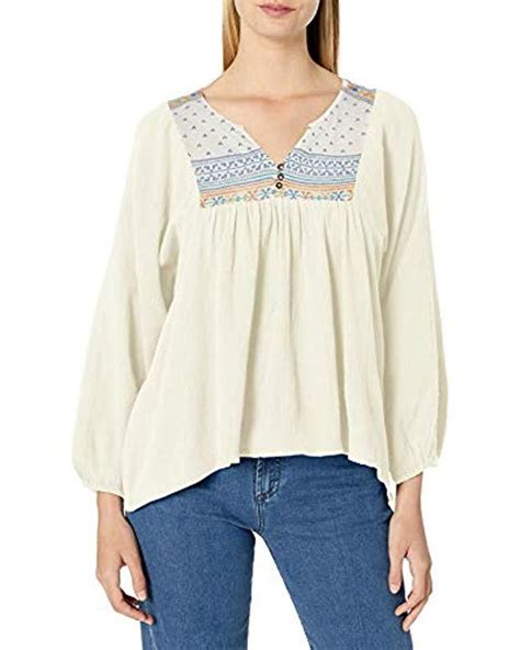 Roxy Rush Tide Boho Top In Natural Save 73 Lyst