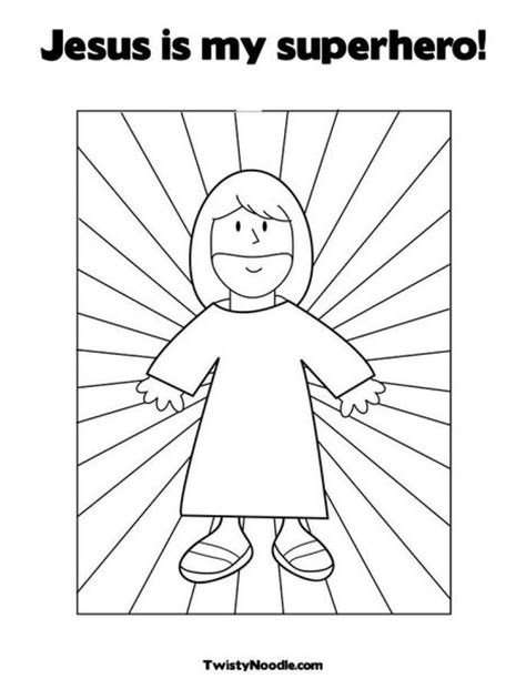 Jesus Is My Superhero Coloring Pagesprintable Colouring Pages Jesus My