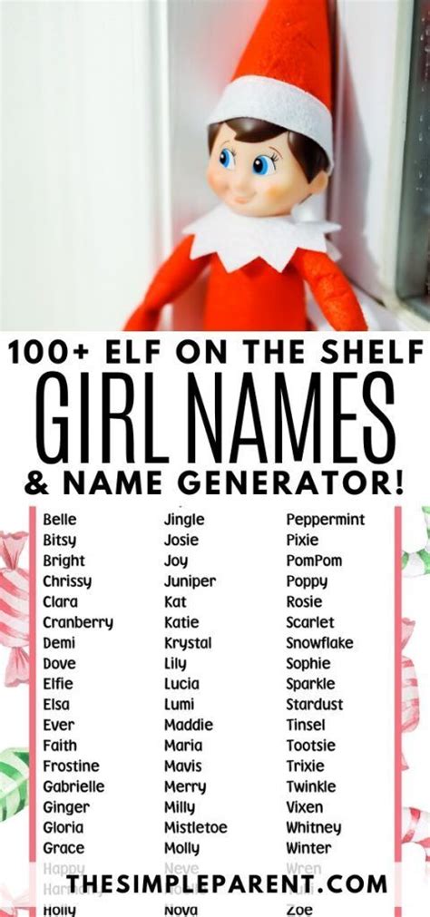100 Girl Elf On The Shelf Names Will Help You Name Your Christmas Elf