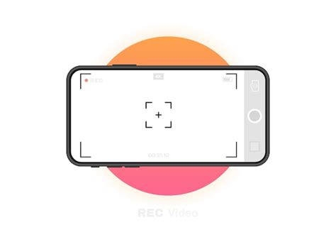 Premium Vector Mobile Phone With Record Frame Camera Viewfinder