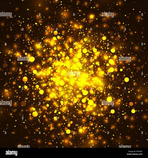 Vector Gold Glowing Light Glitter Background Christmas Golden Magic