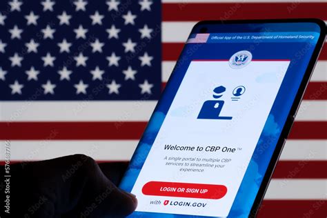 Cbp One App Seen On Smartphone Screen Us Customs And Border