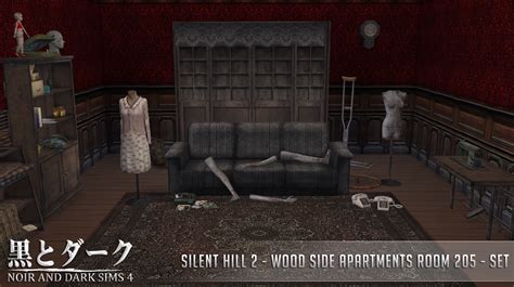 Ts4 Silent Hill 2 Wood Side Apartments Room 205 Set Noir And