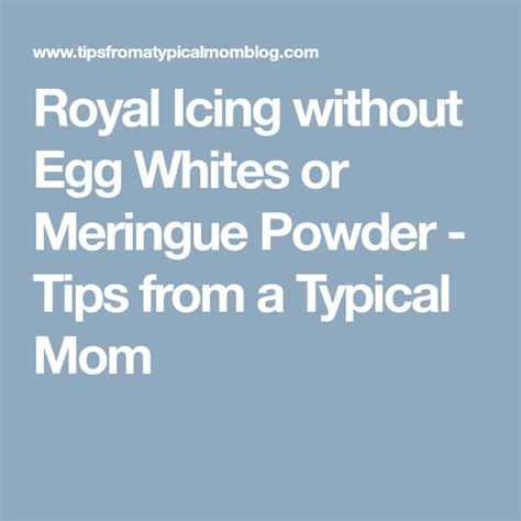 Old meringue powder won't dissolve properly even when whipped with sugar, and your icing will be grainy and sandy. Royal Icing without Egg Whites or Meringue Powder - Tips ...