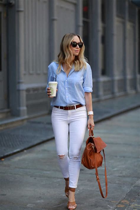 Style Tips On What To Wear With White Jeans The White Jeans Outfit