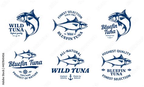 Vector Tuna Logo And Tuna Fish Illustrations Stock Vector Adobe Stock