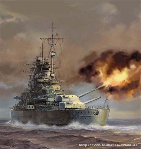 Stunning Artwork Of The Bismarck Battleship