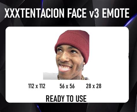 Xxxtentacion Face V3 Emote Per Twitch Discord O Youtube Etsy