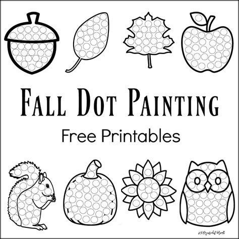 Fall Dot Painting {Free Printables} - The Resourceful Mama