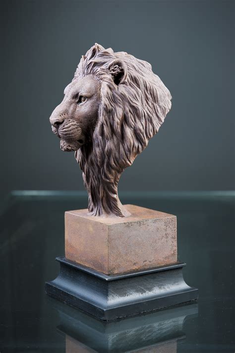 Otthon Sorrend Igazán Lion Head Clay Sculpture Szemléltet Esküvő Jóakarat