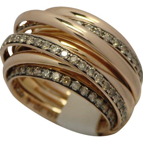 DeGrisogono 18k Pink Gold Allegra Diamond Ring : Joyce Groussman Estate & Fine Jewelry | RubyLUX