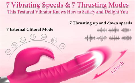 thrusting g spot rabbit vibrator dildo for women silicone sex toy with realistic