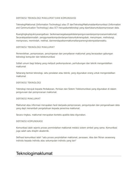 .teknologi maklumat dan komunikasi (tmk), konsep elemen tmk merentas kurikulum dalam kurikulum bersepadu sekolah rendah (kbsr) diperkasakan lagi melalui kurikulum standard sekolah rendah (kssr) di mana elemen tmk, kreativiti dan inovasi dan juga keusahawanan diberi tumpuan. Definisi Teknologi Maklumat Dan Komunikasi