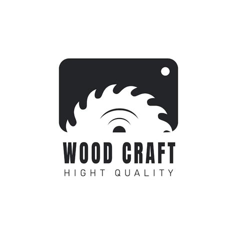 Premium Vector Wood Working Vintage Logo Design With Blade And Bold