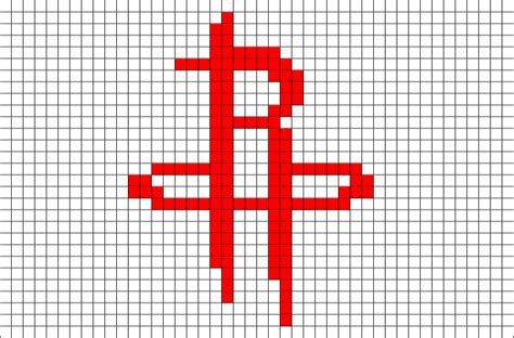 Houston Rockets Pixel Art Brik