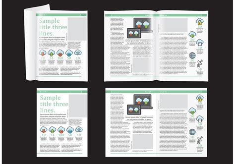 Technology Magazine Layout 86125 Vector Art At Vecteezy