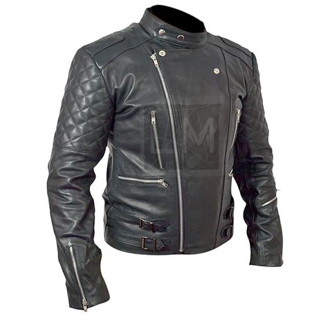 We offer custom made leather motorcycle jackets, men and women bespoke leather jackets & leather coats. Brando Mens Motorcycle Biker Black Genuine Leather Jacket ...