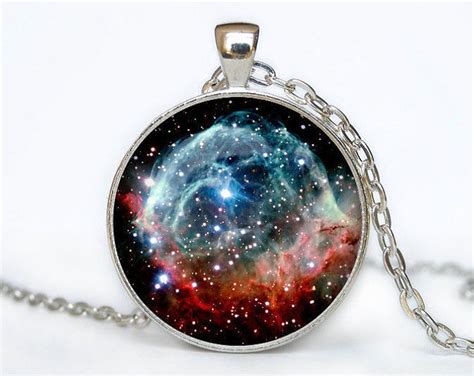 Nebula Necklacenebula Jewelrynebula Pendantcolorful Galaxy Etsy