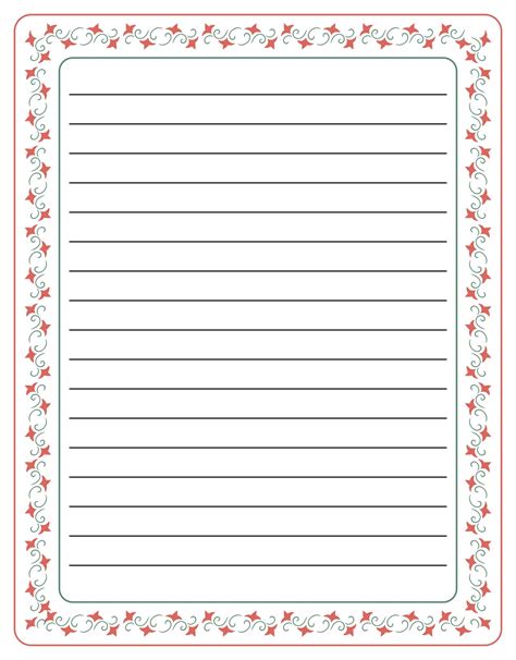 Printable Lined Writing Paper With Border