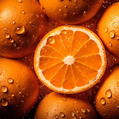 Premium Photo Orange Fruit Close Up Macro
