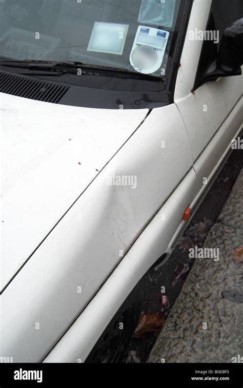 Vandalism London Car Damage Stock Photo Alamy