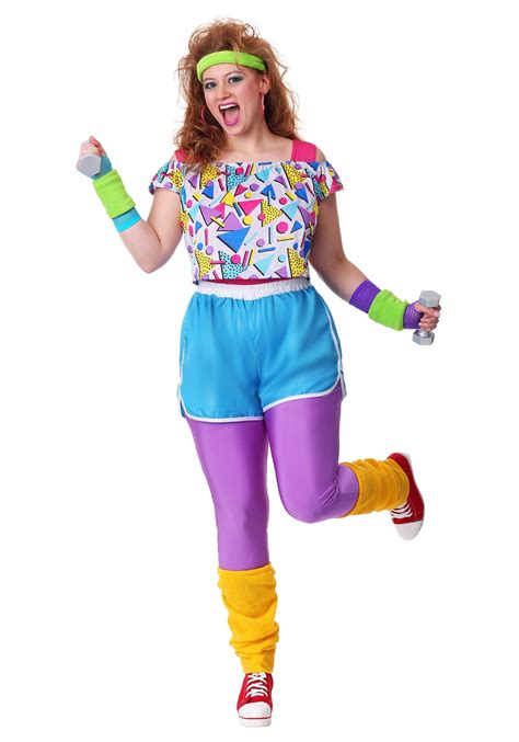 Women S Plus Size Work It Out 80 S Costume