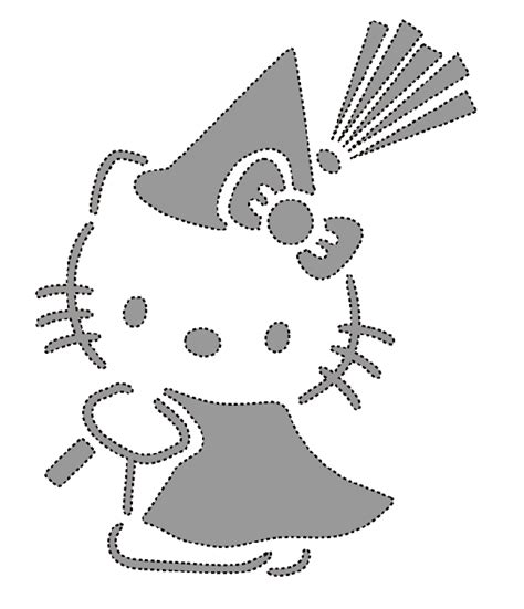 Printable Hello Kitty Pumpkin Stencil F
