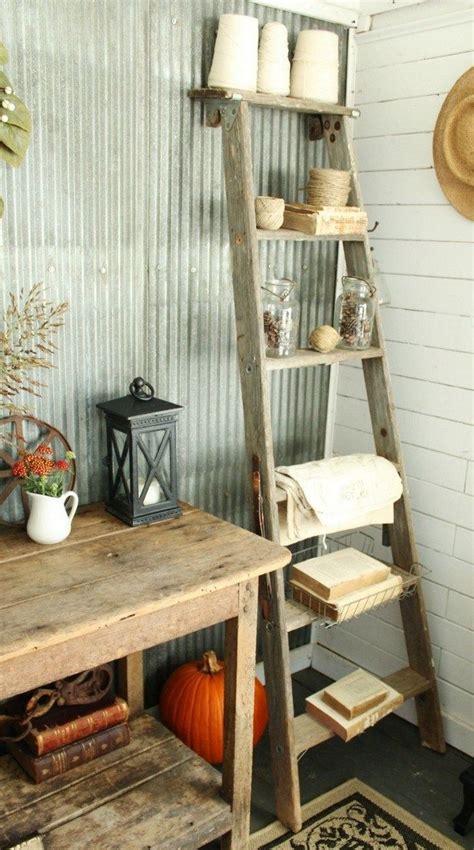 28 fantastic ways to repurposed ladder repurposed ladders farmhouse decor old wooden ladder