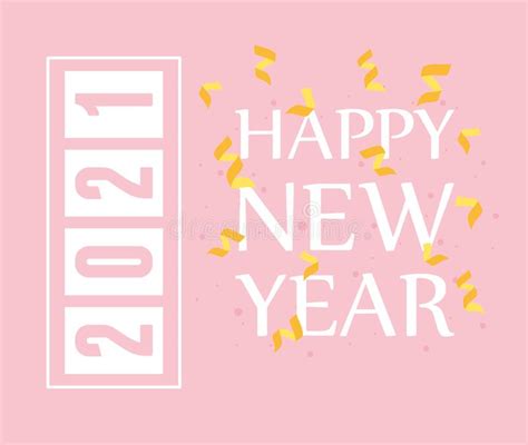 2021 happy new year greeting card with confetti text decoration stock vector illustration of
