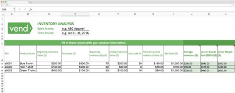 Spare Part Management Excel Template