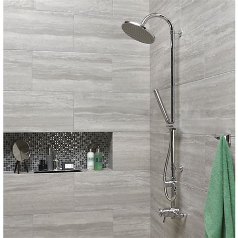 Looking for grey floor tiles? Wickes Everest Stone Porcelain Tile 600 x 300mm | Wickes.co.uk