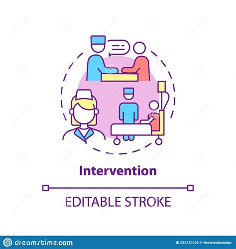 Intervention Concept Icon Stock Vector Illustration Of Hospital
