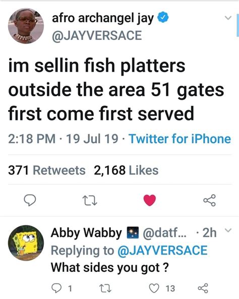 Afro Archangel Jay º Jayversace Im Sellin ﬁsh Platters Outside The