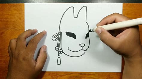 How To Drawing Kitsune Mask And Colouring Youtube
