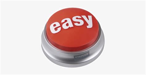 Easy Button Easy Button No Background Png Image Transparent Png