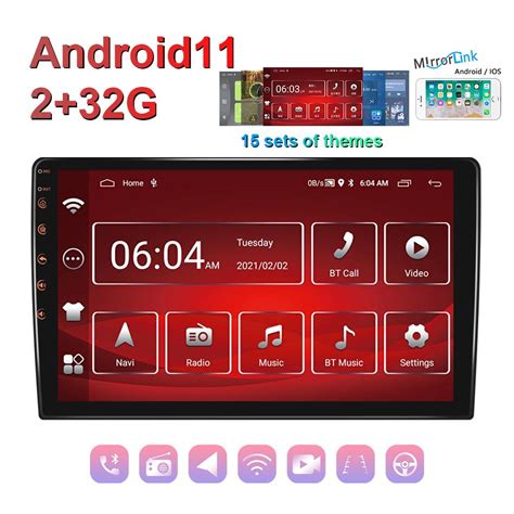 Cheap Podofo Android 11 2 Din 101 Inch 9 Inch Car Radio Autoradio 2