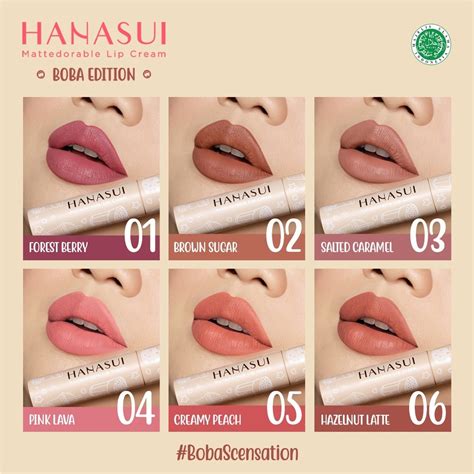 Jual Shade Baru Original Hanasui Mattedorable Lip Cream Tint Boba