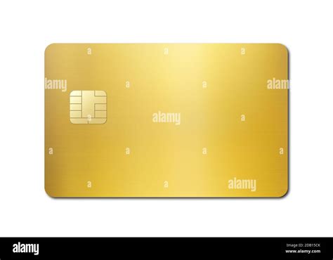 Gold Credit Card Template Isolated On A White Background 3d