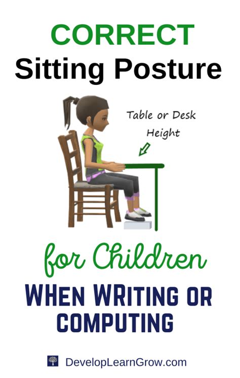 Correct Sitting Posture For Kids An Important Tip Develop Learn Grow