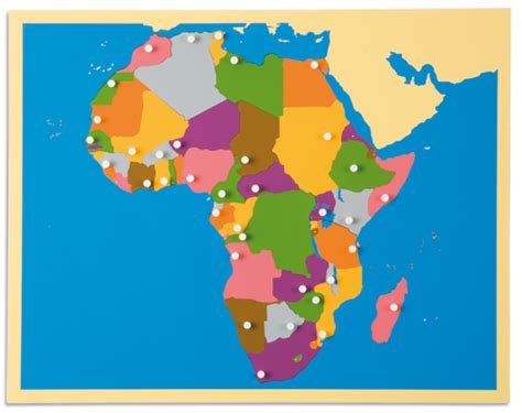Montessori Puzzlekarte Afrika Ab 5 Jahre Kaufen Nienhuis Montessori