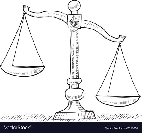 Doodle Scales Unbalanced Royalty Free Vector Image