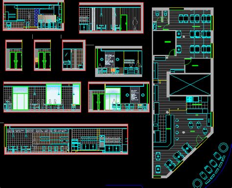 Autocad Projects Autocad Plans And Blocks Restaurant Dwg