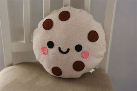Happysad Chocolate Chip Cookie Plush Pillow Cute Kawaii Etsy